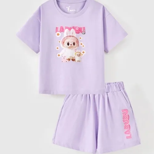 Labubu baby girl short sleeve cotton pajamas Rabity 960.042