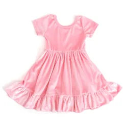 Baby Girl Pink Pastel Short Sleeve Cotton Dress