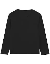 Boys Cotton Long Sleeve T-Shirt – Basic Solid Color